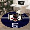 Japan Football Association Emblem Round Rug for Livingroom,Bedroom, Palyroom, Chair Rug, Area Rug, Circle Carpet, Fan Christmas Gift