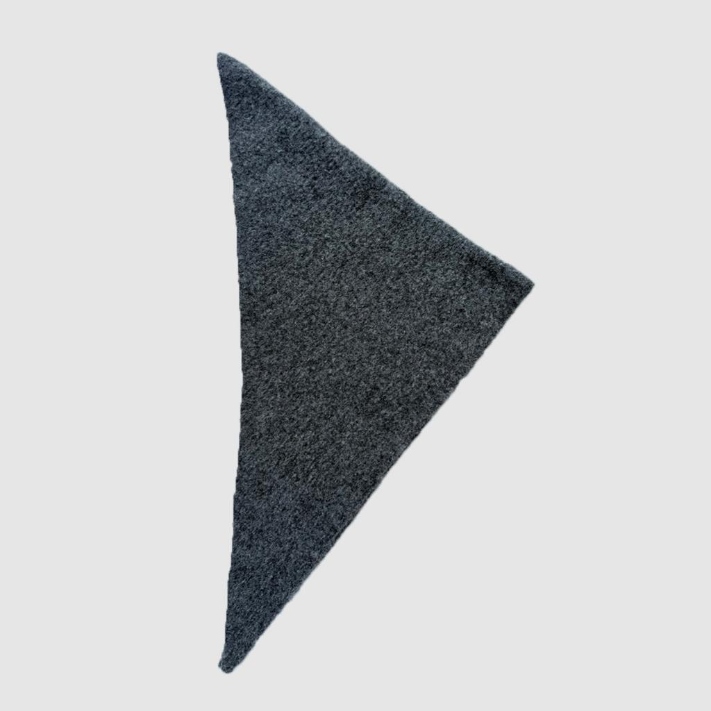30 wool blended knitted triangular scarf women's autumn and winter neutral Korean neck protection wool small scarf