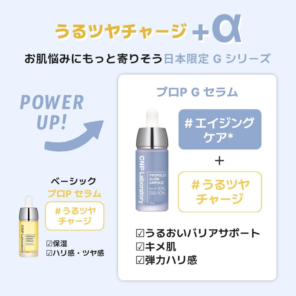 CNP Pro P G Serum 15ml Serum Moisturizing Firmness Skin Glow Care Niacinamide Propolis Hyaluronic Acid CNP Laboratory Korean Cosmetics Japan Exclusive