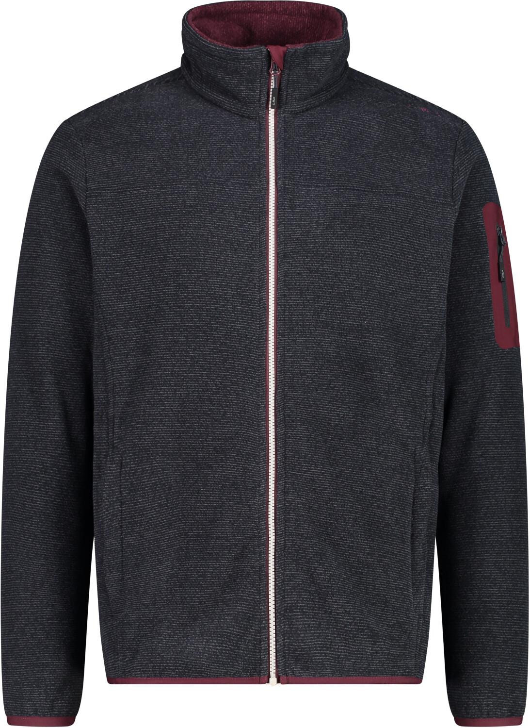 

Куртка мужская CMP Fleece Jacquard-Knit-Tech Jacket (38H2237) Herren-Fleece Jacquard-Knit-Tech mit Rautenmuster antracite/burgundy 56