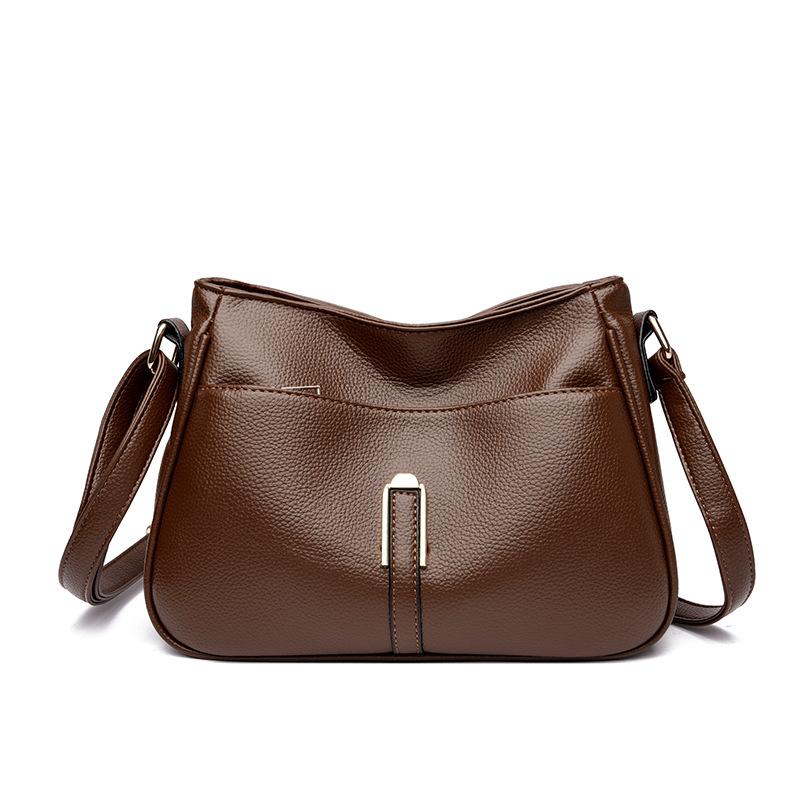 One Shoulder Crossbody Bucket Bag Women's 2025 New Spring and Summer Simple Commuting Fashion Going Out Versatile Mobile Phone Bag Women