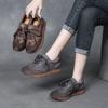 British Style Lace-up Women Genuine Leather Sneakers Flat Thick Sole Travel Shoes 2026 New Casual Sneakers Trendy Shoes