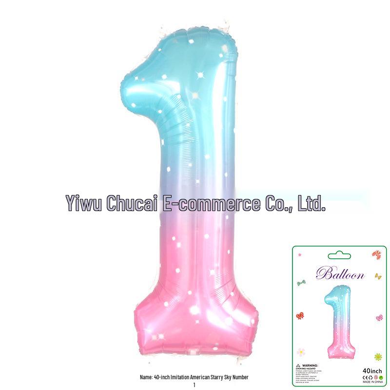 Décoration Bandeau Rayé à Carreaux Vache Dégradé 40" - Grand Chiffre pour Scène de Fête d'Anniversaire de Bébé