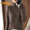 Autumn and Winter New Stand Collar Pullover Sweater Women Loose Thickened Solid Color Turtleneck Knitted Bottoming Shirt