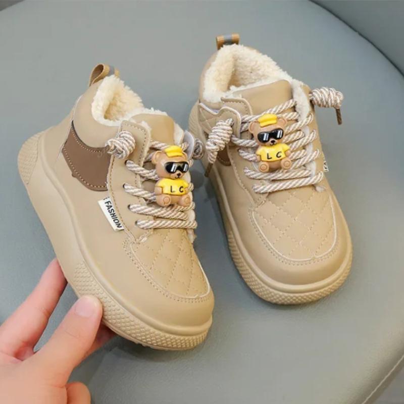 Children Shoes Winter Antiskid Warm Plush Cotton Shoes Designer Girl Sneakers Trendy Soft Sole Boys Casual Shoes Tenis De Mujer