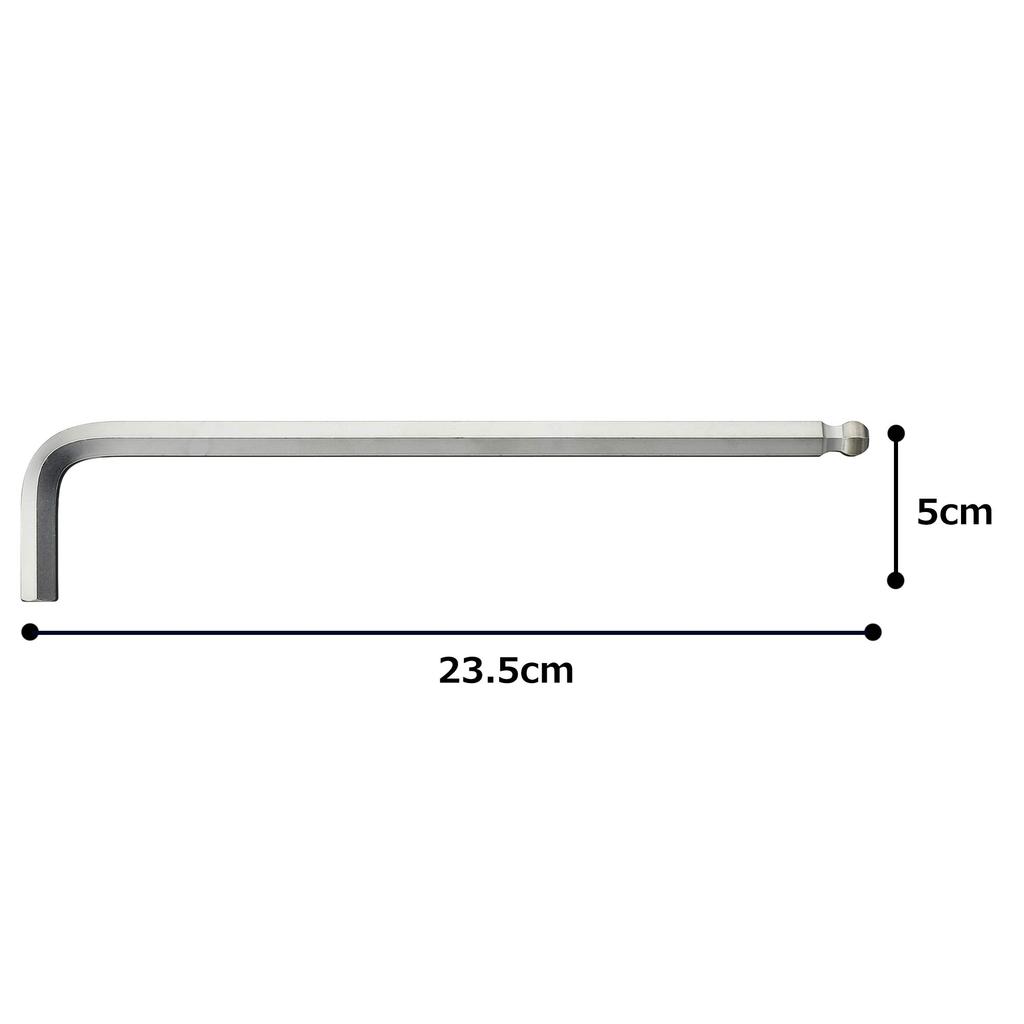 Tone Long Ball Point Wrench Width (TONE) L-Shaped BLB-12, 3/8-inch