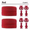 2 Pair round Elastic Shoelaces for Kids & Adults No-Tie Lock Shoelace Sneakers Quick-Lock Shoe Laces Accessory Pack