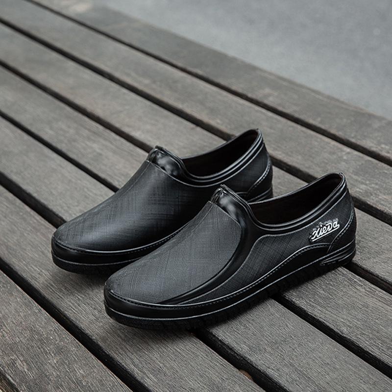 

Модная водонепроницаемая обувь с низким верхом, дождевая обувь, женские теплые утолщенные резиновые ботинки, нескользящая водная обувь, женские рабочие резиновые сапоги, осень и зима 40