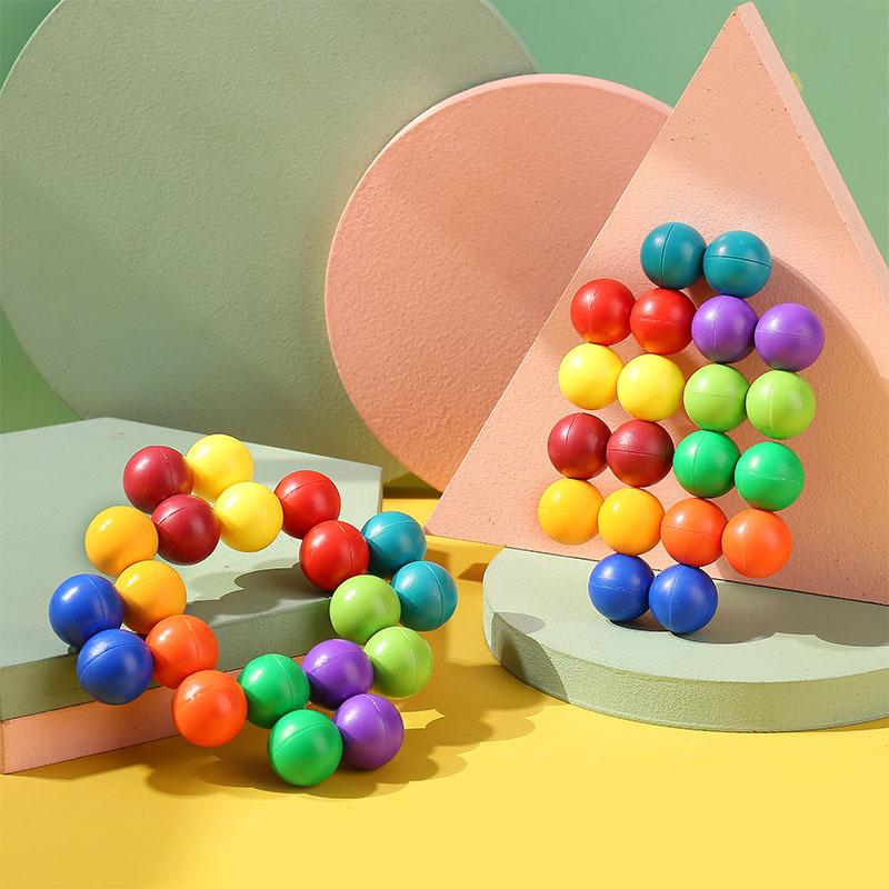 New Unique 3D Puzzle Bead Ball - Colored Versatile Decompression Toy For Stress Relief