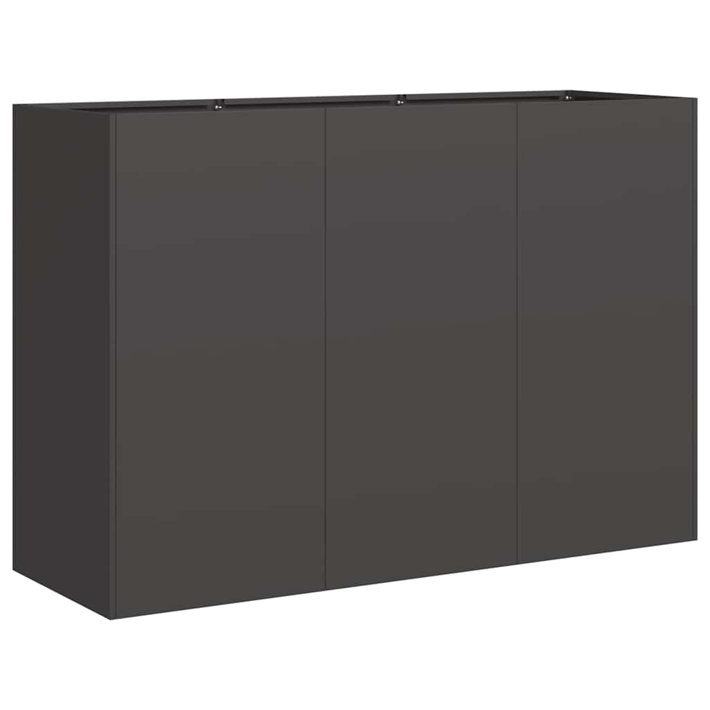vidaXL Pflanzkübel Schwarz 120x40x80 cm Kaltgewalzter Stahl