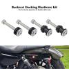 HDBUBALUS Motorcycle Sissy Bar Backrest Detachable Backrest Docking Hardware Mounting Screws for Harley Sportster 48/72 XL1200 XL883 2004-2024