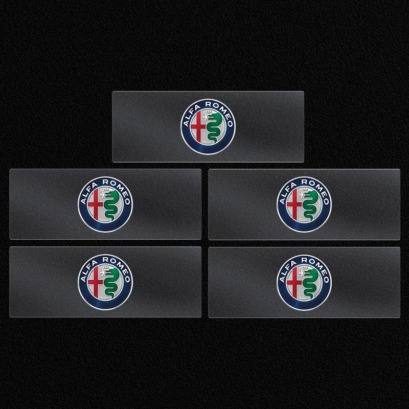2/5/10Pcs Car Logo Sticker Central Control Decals Car Accessories For Alfa Romeo 147 159 Giulietta Giulia Mito Spider Alpha Nheadrest