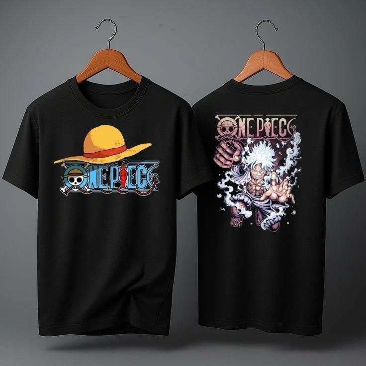 One Piece Straw Hat Crew Print TShirt for Kids Men WomenAnime Cartoon Casual Short Sleeve Tee Family Matching Streetwear Gift