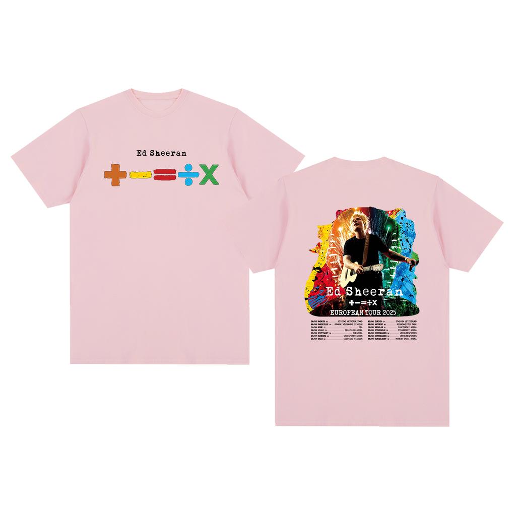 Ed Sheeran Vintage Tshirt LOOP Tour Comfortable Casual Retro YK  Streetwear Cotton Unisex T Shirt New Tee Tshirt Womens Tops