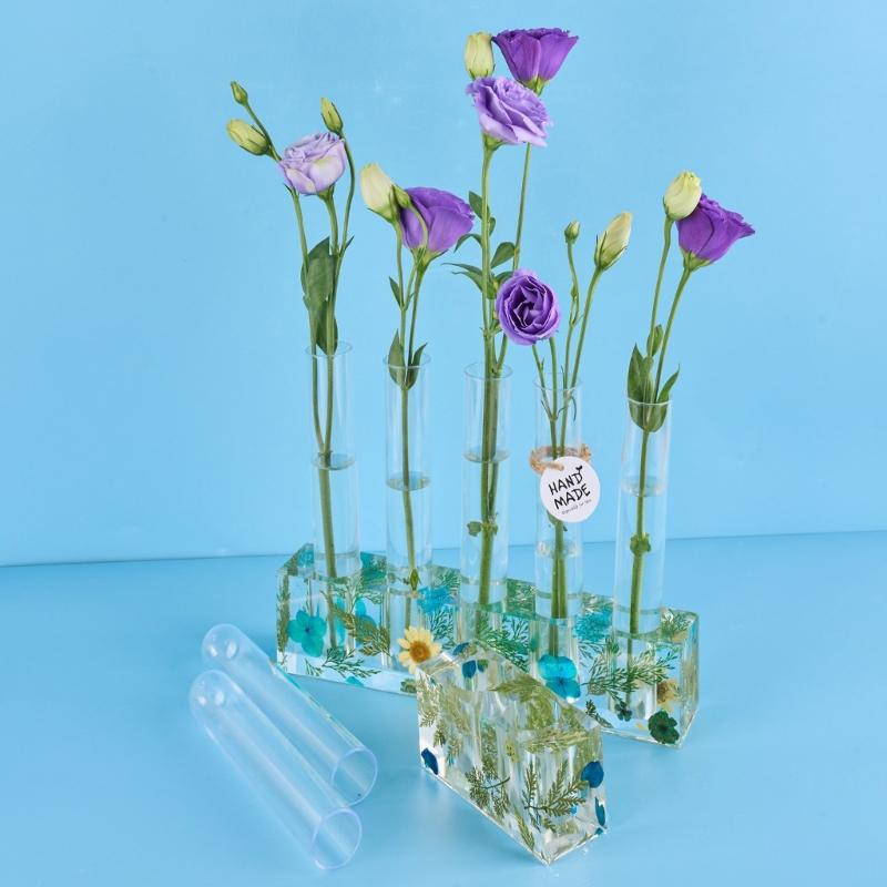 Multipurpose Sturdy Silicone Flower Base Candle Holder Mold Set Portable for Resin Plaster Craft Supplies Assorted Sizes