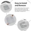 2 Pack Drain Hair Catcher Silicone Bathroom Accessories Square Drain Cover for Shower,Easy To Install Suit for Bathroom,Bathtub,Kitchen, White