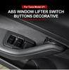 Window Lifter Switch Buttons For Tesla Model 3 Y Cover Trim Frame Sticker Carbon Fiber ABS LHDCar Interior Accessories 2017-2025