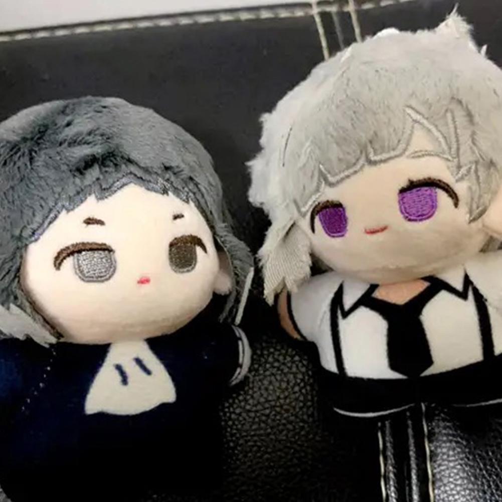 12cm BSD Dazai Osamu Plush Nakahara Chuuya Nakajima Atsushi Edogawa Rampo Doll Mini Pendant Keychain Super Cute Anime Toy Gift