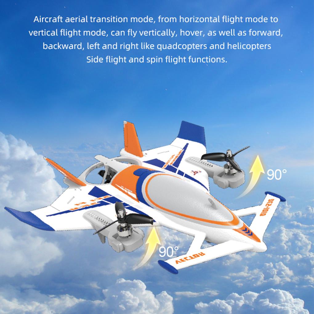2.4G Remote Control Aircraft QIDI570 Brushless Motor 3-Axis Vector Aircraft 8-Channel Fixed-Wing Aircraft Model Children'S Toy