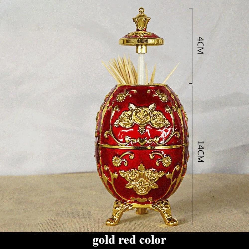 Rose Press Toothpick Holder, Light Luxury High Quality Household Goods, Fashion Retro Plastic Toothpick Box