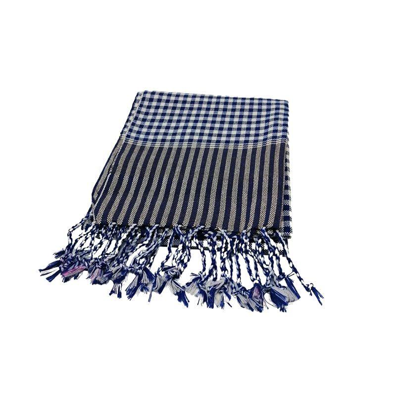 Used [NEW] [KINOKINO] Stole Shawl Hand-woven Thai Cotton Handmade Asian Ethnic (A) 0