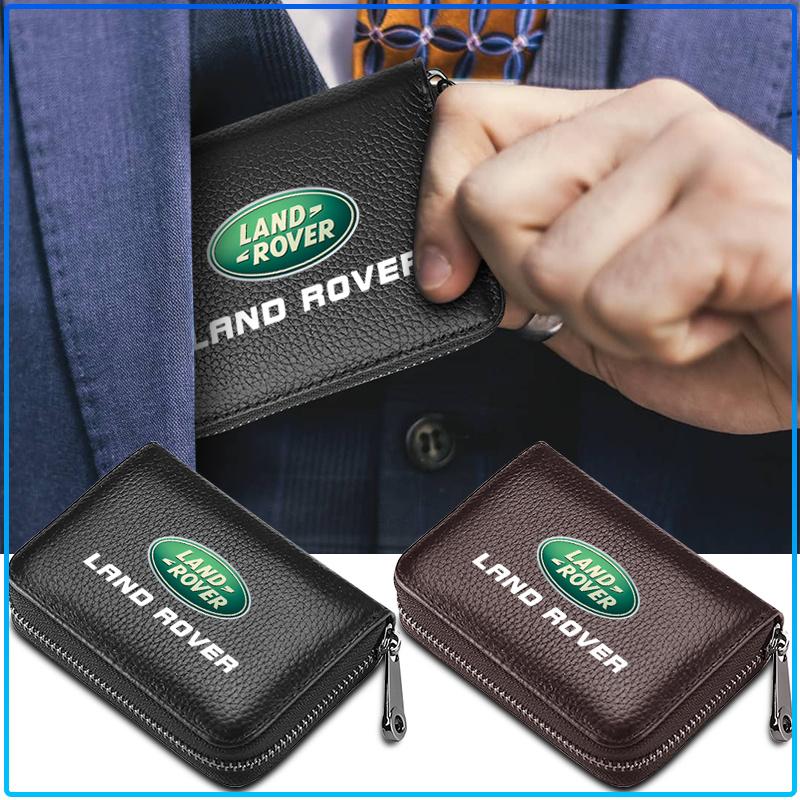 Leather Car Driver's License ID Card Bank Card Wallet Car Styling For Land Rover Freelander 2 L2 L319 L462 LF Range Sport Evoque L322 Discovery 2 3 4