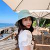 Spring and Summer New Sunscreen Sun Hat Women's Outdoor Versatile Sunshade Bucket Hat Korean Version Embroidered Letter Hat