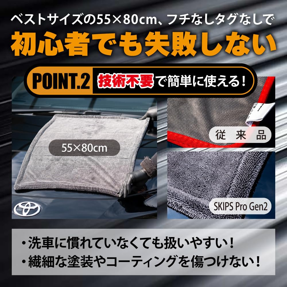 on George Setagaya SURPRESS SKIPS Pro Gen2 Car Wash Microfiber Super Absorbent Cleaning 55cm x 2025 Model [Featured Tokoro's Base] Towel, Cloth,