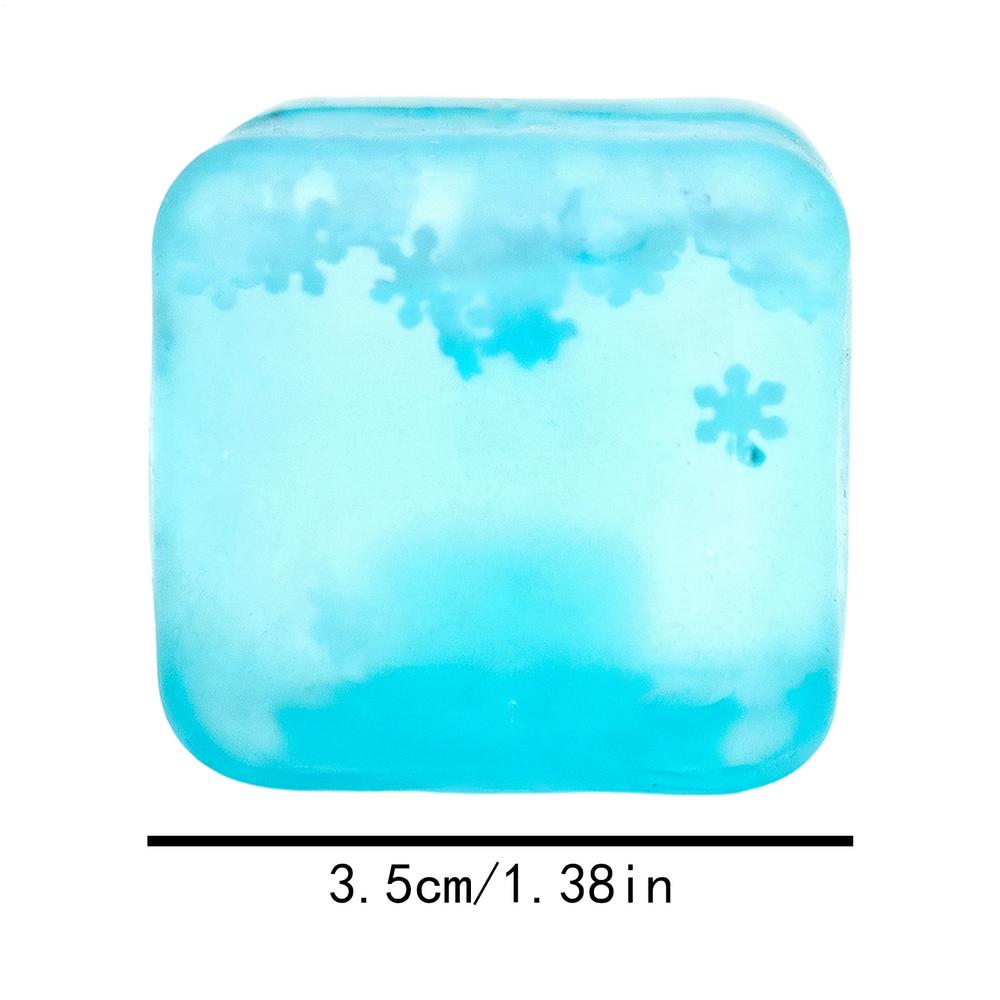 S Quish Y Snowflake Ice Cubes Slow Rising Sensory Fidget Toy Soft Ice Cubes Stress Relief Squeeze Toy For Kids Adults Teens