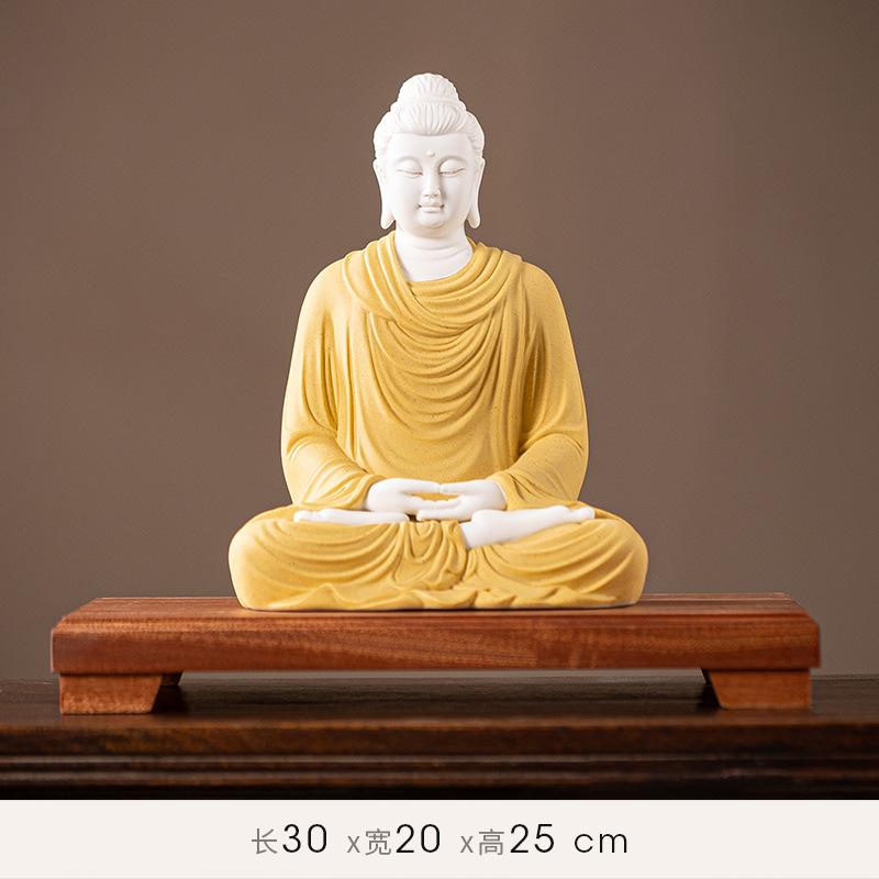 The Buddha statue of Sakyamuni and the Great Sun Buddha for home living room worship, office decoration, craft gifts and ornamen