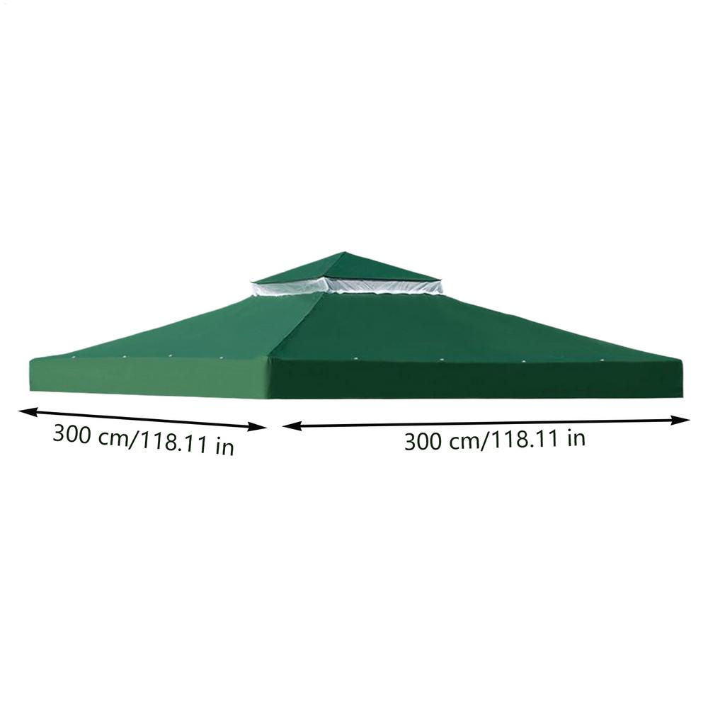 Telo di ricambio per gazebo 3x3m Impermeabile Con sfiato Telo di ricambio per esterno per patio esterno Cortile Giardino Ponte
