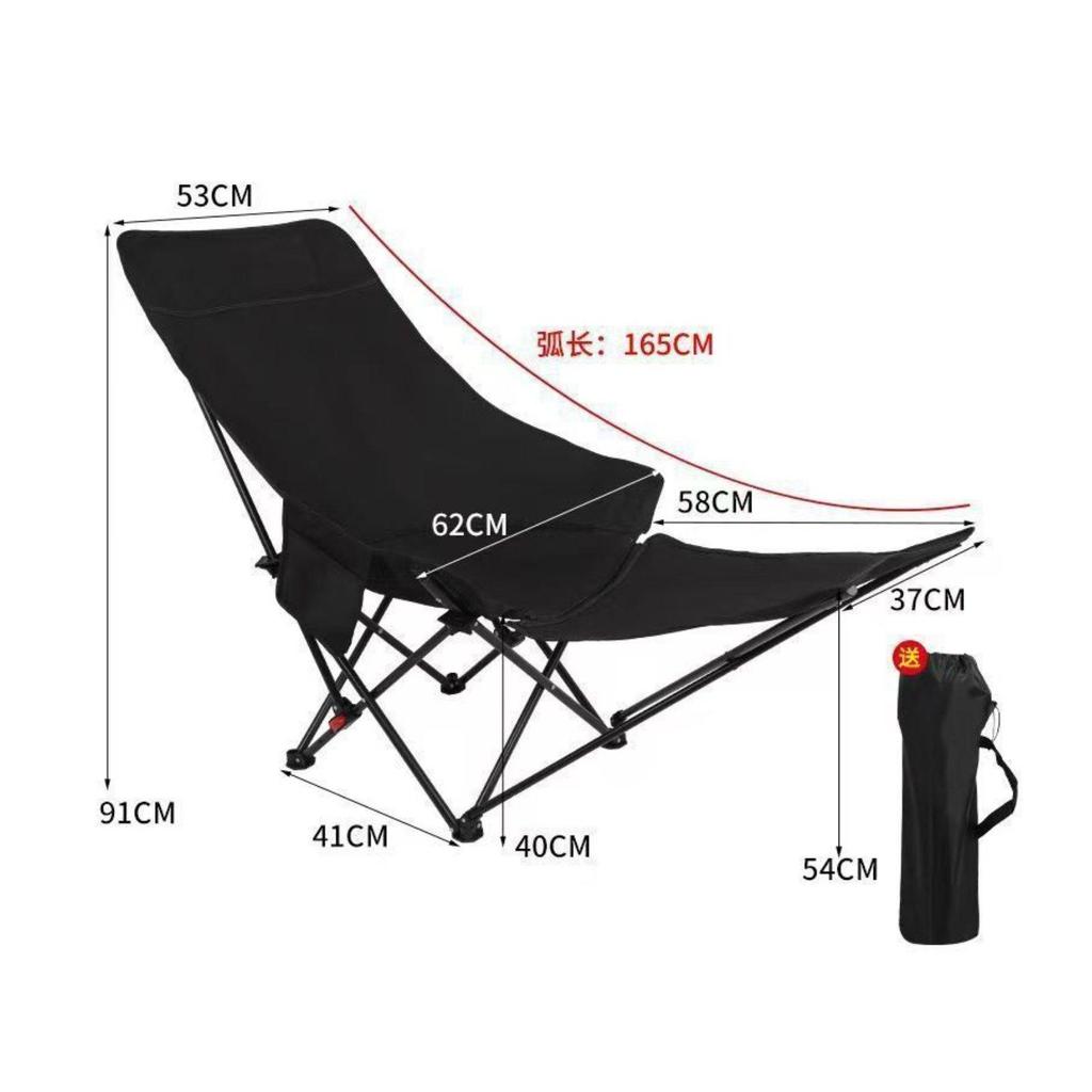 Adjustable Camping Recliner Foldable Design Folding Lounge Chair Detachable
