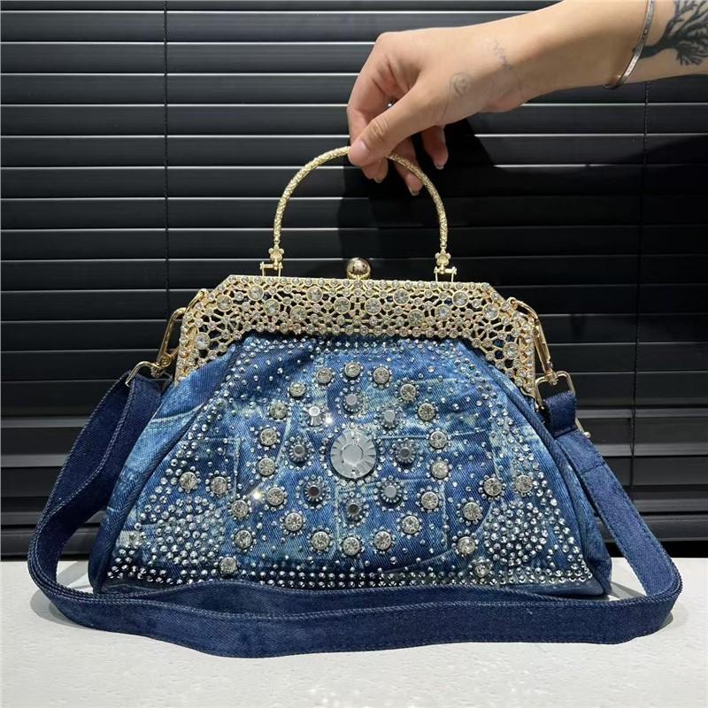 

Модная банкетная светская бриллиантовая ювелирная сумочка темпераментная элегантная леди одно плечо диагональная сумка Standard
