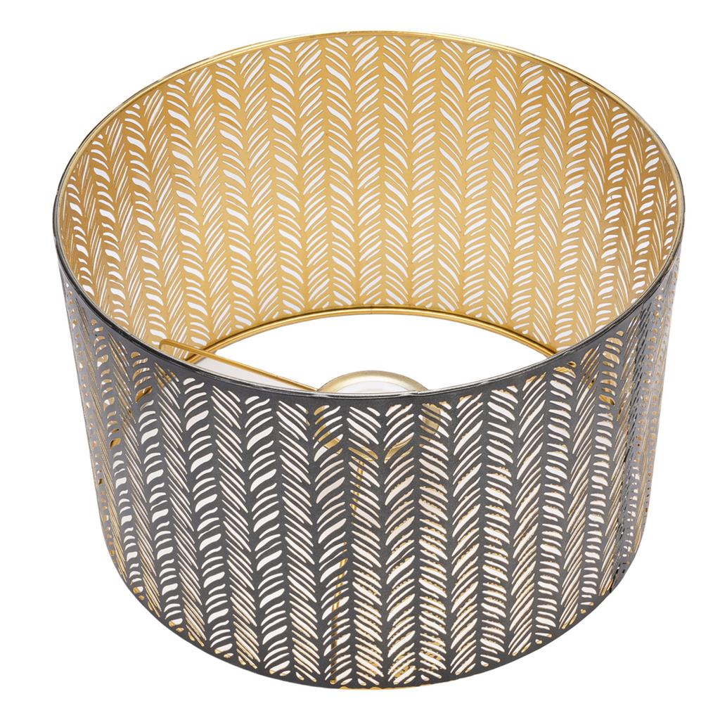 Metal Lampshade E14 E27 Iron Cylinder Shape Hollow Out Leaf Decorative Lamp Shade for Table Wall Ceiling Lamp Black and