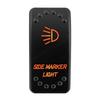12V 24V Laser Rocker Switch Orange Led Light ON OFF / ON OFF ON for Car Boat Polaris RZR Can-Am ATV UTV RV Maverick Commander
