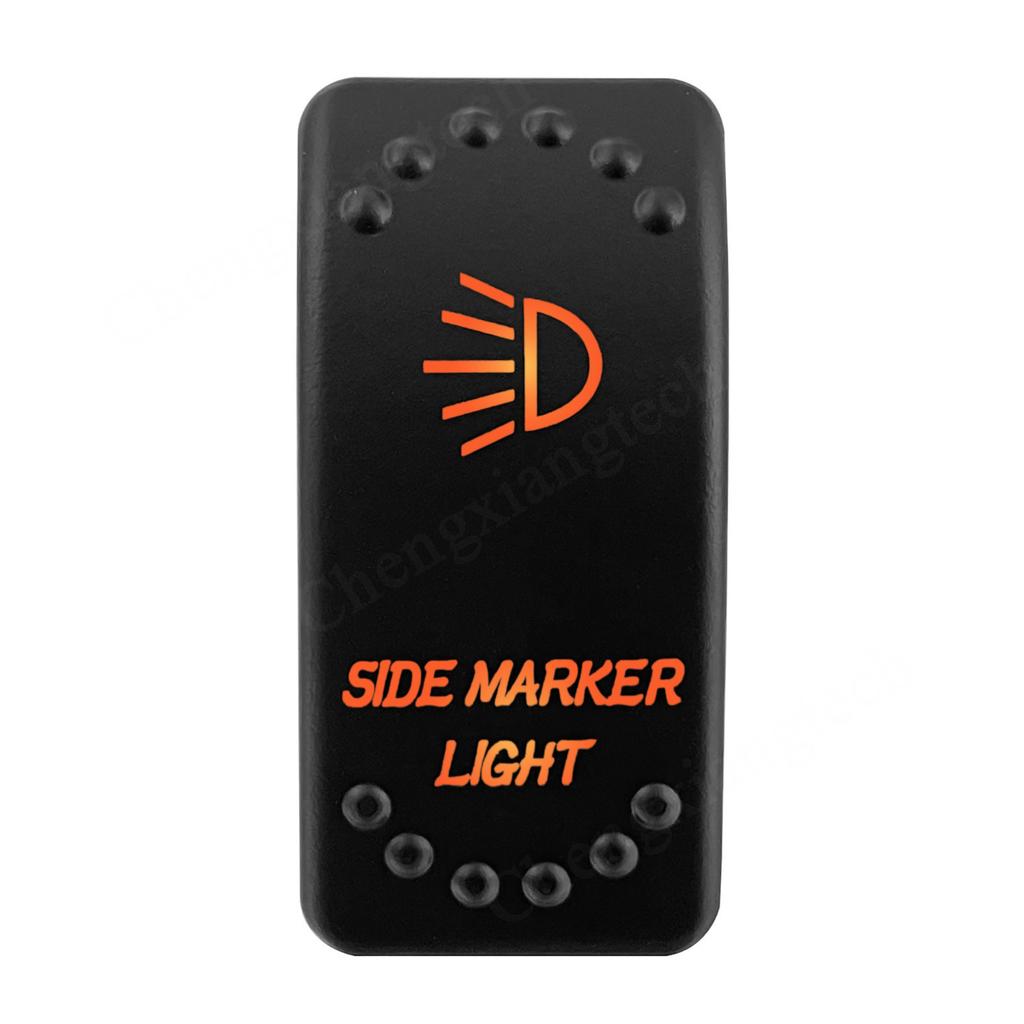 12V 24V Laser Rocker Switch Orange Led Light ON OFF / ON OFF ON for Car Boat Polaris RZR Can-Am ATV UTV RV Maverick Commander