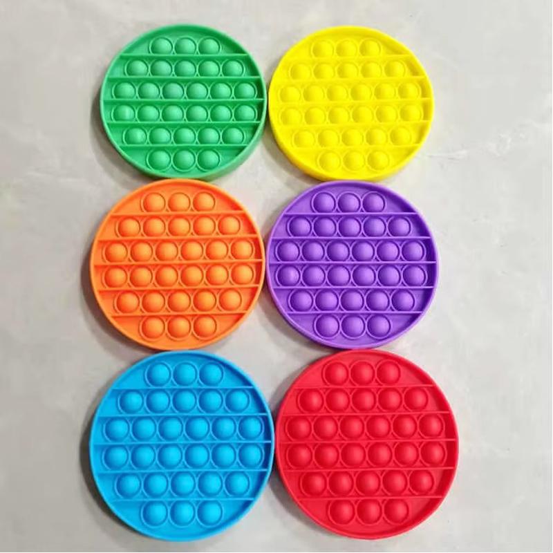 3Pcs Silicone Bubble Sensory Fidget Stress Relief Adhd Autism Anxiety Therapy Kids Toys Classroom Prizes Birthday Gifts