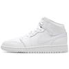 (GS) Air 1 Mid 'Triple White 2020' Kids' 554725-126