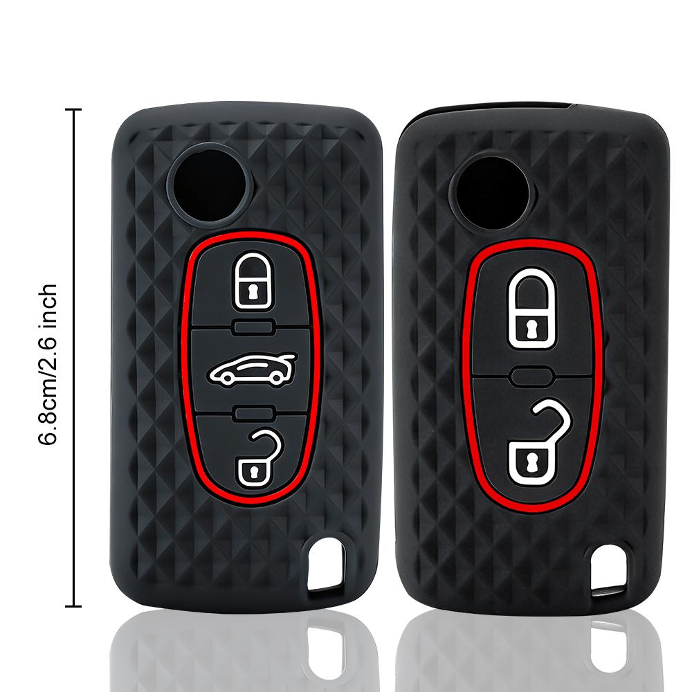 2 3 Button Key Case Cover For Citroen C-Crosser C3 C4 Picasso Berlingo Case For Peugeot Partner Tepee 207 307 308 407 Keychain