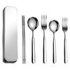 Stainless steel chopstick and spoon set, tableware box, storage box, single-person portable outdoor convenient and practical