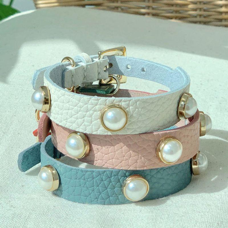 MAISON DE MIU Soft Pearl Collar_Indian Blue