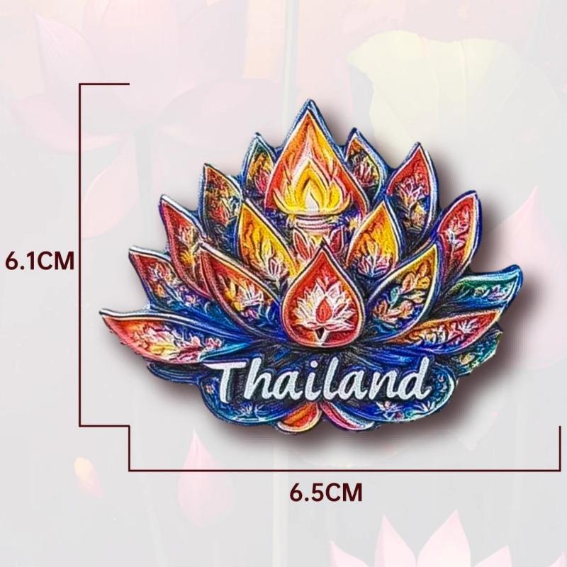 Thailand Refrigerator Stickers Bangkok Souvenirs The Songkran Festival Lotus Fridge Magnets Home Decoration Wedding Gifts