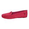 UGG Sapatos Casuais Femininos Slip-On Versáteis em Couro Dividido de Vaca Flores Rosa 1099877-SSNG