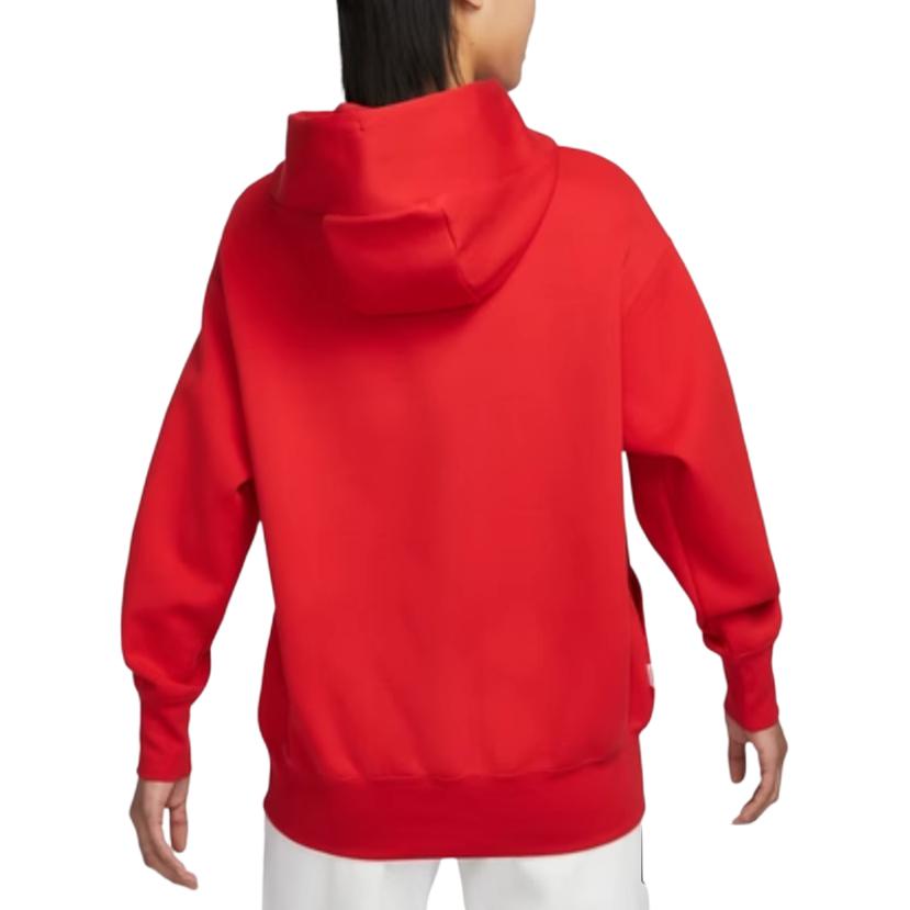 Nike Dragon Letter Print Logo Solid Color Hoodie Women Tops University-Red FZ6559-657