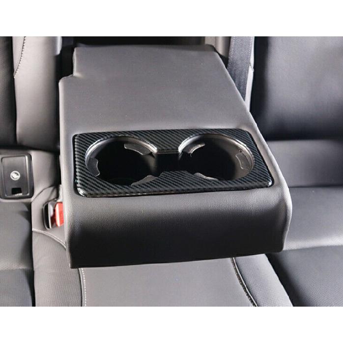 For Mazda CX-30 2020-2023 Carbon Fiber Steel Rear Armrest Water Cup Holder Panel