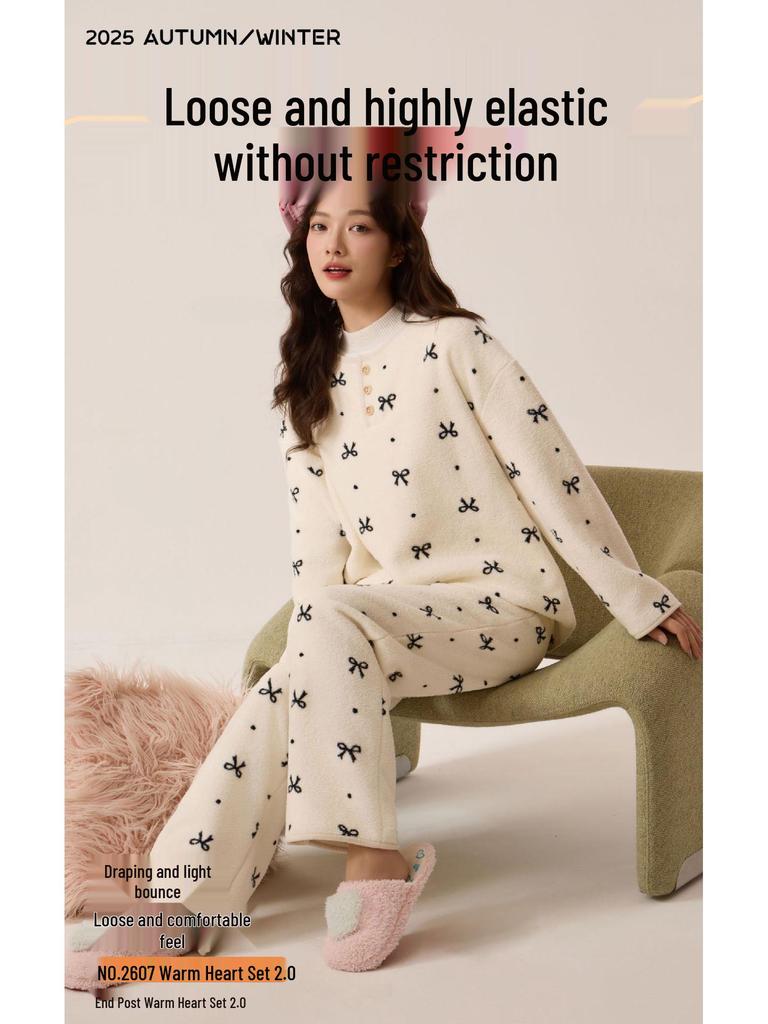 Gemütliches Cartoon Pullover Pyjama-Set für Damen - Japanischer & Koreanischer Stil, Perfekt für Zuhause oder Unterwegs