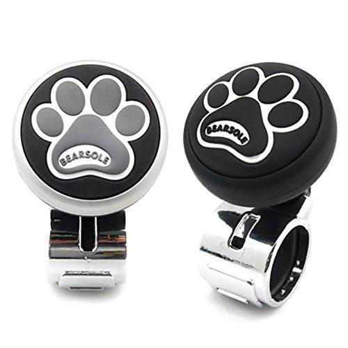 Rubber Silicone Power Steering Wheel Spinner Knob, Easy Installation for All Vehicles, Car Accessories (Gray)