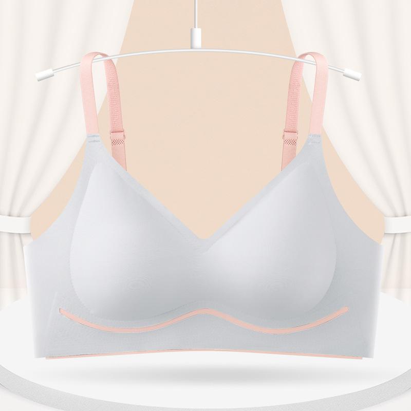 Traceless Underwear Women's Thin Styles Gather Large Breasts and Show Small Breasts To Prevent Sagging Women's Small Breasts Without Steel Rings