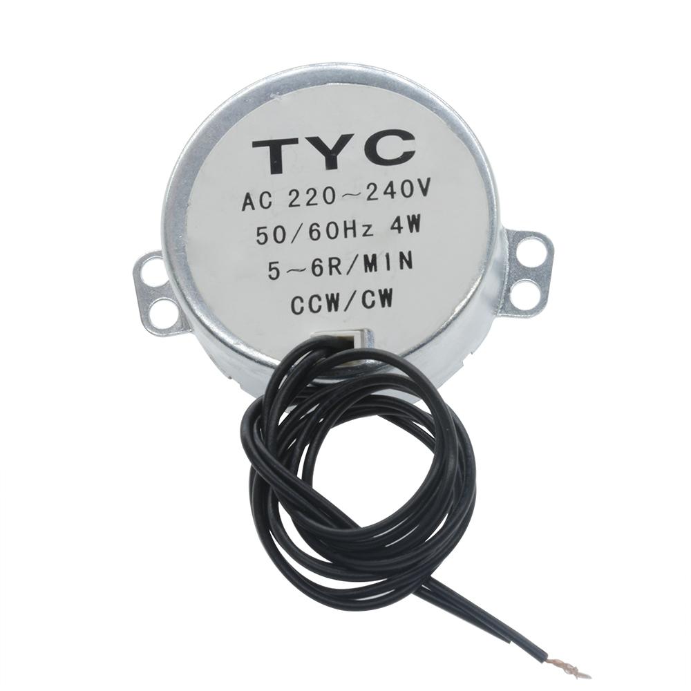 5-6 r/min Stable Synchronous Motor Pro TYC-50 AC 220V 12V 50/60Hz Torque 4KGF.CM 4W CW/CCW Microwave Turntable for Electric Fan