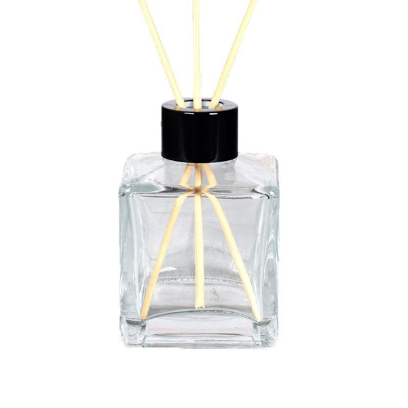 Transparent Glass Aroma Diffuser Bottle with Rattan Sticks - Available in 50ml, 100ml, 150ml, 200ml for Essential Oils